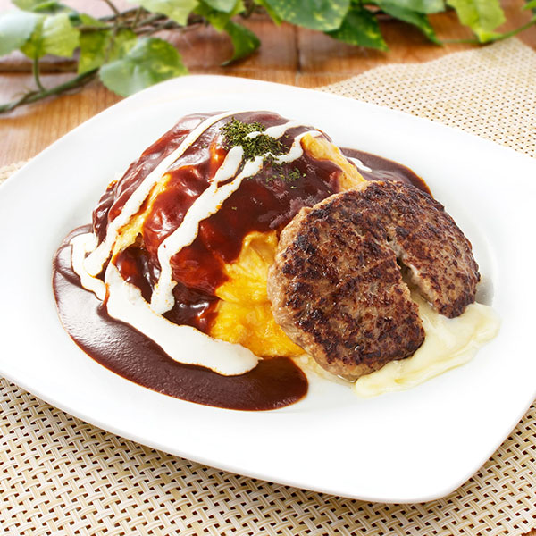 チーズinハンバーグ デミオムライス フードデリバリー 出前専門のデリズ